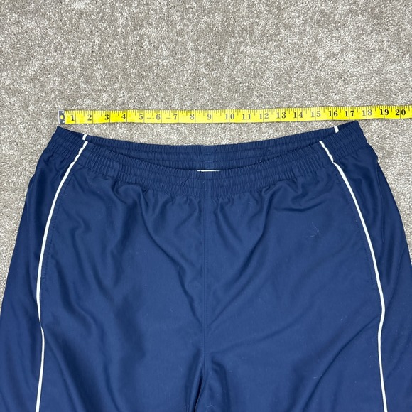 Vintage Y2K Reebok Baggy Navy Blue Striped Track Pants Large - Picture 6 of 9